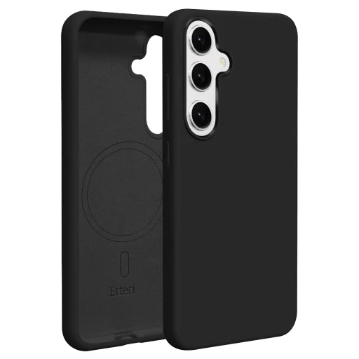 Samsung Galaxy S25 Plus Etteri szilikon mágneses fekete tok - 1