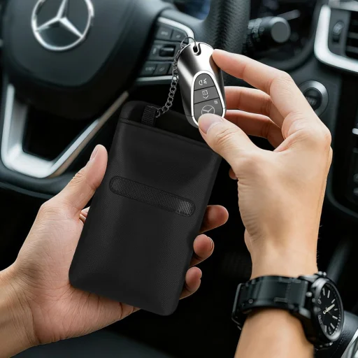 Tech-Protect KLR400 Klatka Faradaya Pouch Keyless Rfid Jeltolvajlás Elleni Tok Fekete/fekete - 7