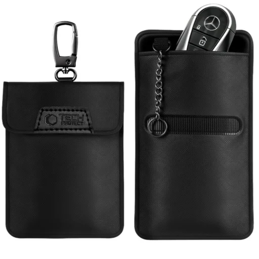 Tech-Protect KLR400 Klatka Faradaya Pouch Keyless Rfid Jeltolvajlás Elleni Tok Fekete/fekete - 3