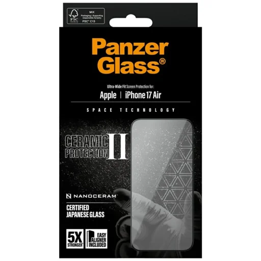 PanzerGlass Ceramic II Ultra-Wide Fit EasyAligner Üvegfólia iPhone Air - 5