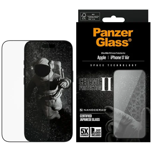 PanzerGlass Ceramic II Ultra-Wide Fit EasyAligner Üvegfólia iPhone Air - 1