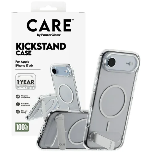 CARE by PanzerGlass Feature tok kitámasztóval és MagSafe támogatással iPhone Airhez - Átlátszó tok - 4