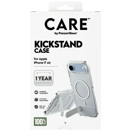 CARE by PanzerGlass Feature tok kitámasztóval és MagSafe támogatással iPhone Airhez - Átlátszó tok - 5