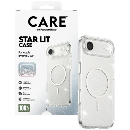 CARE by PanzerGlass Flagship Urban Explorer tok Fehér MagSafe-fel iPhone Air - Átlátszó Csillogó - 4