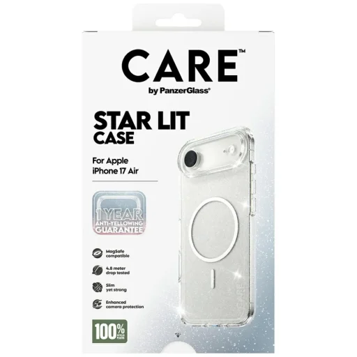 CARE by PanzerGlass Flagship Urban Explorer tok Fehér MagSafe-fel iPhone Air - Átlátszó Csillogó - 5