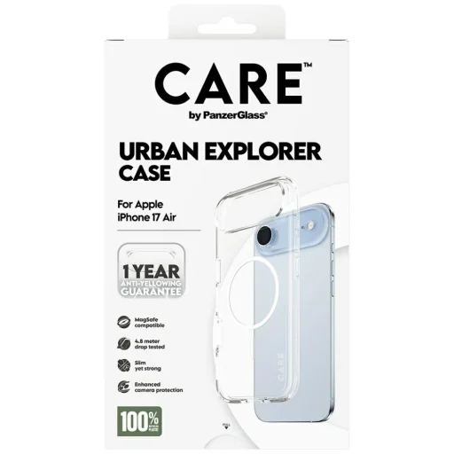  iPhone 17 Air CARE by PanzerGlass Flagship Urban Explorer tok fehér MagSafe - Átlátszó tok - 5