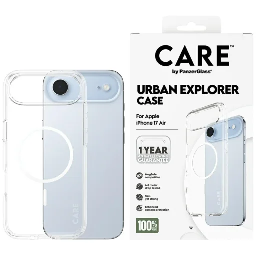 iPhone 17 Air CARE by PanzerGlass Flagship Urban Explorer tok fehér MagSafe - Átlátszó tok - 1