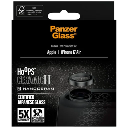  iPhone Air lencséhez PanzerGlass Hoops Ceramic II edzett üveg üvegfólia - 5