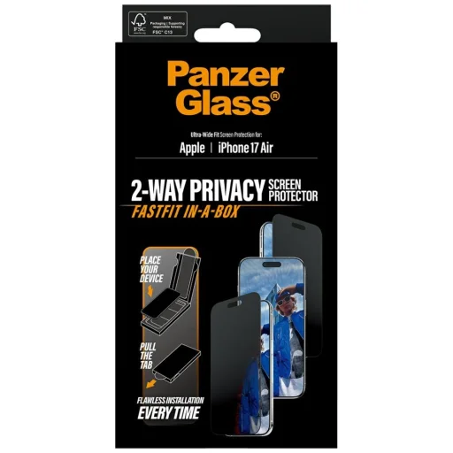  iPhone Air PanzerGlass Ultra-Wide Fit Fastfit Privacy Glass üvegfólia - 6