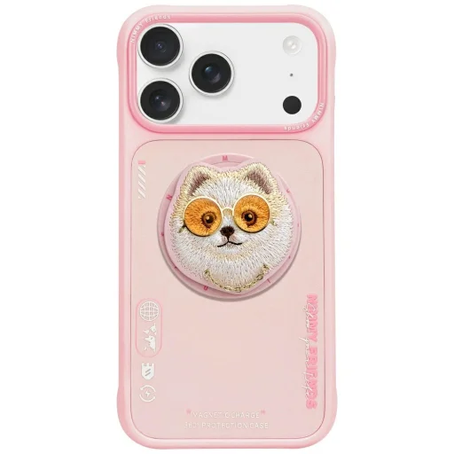  iPhone 17 Pro Max Pink Nimmy Glasses Cool Dog MagSafe tok - 1