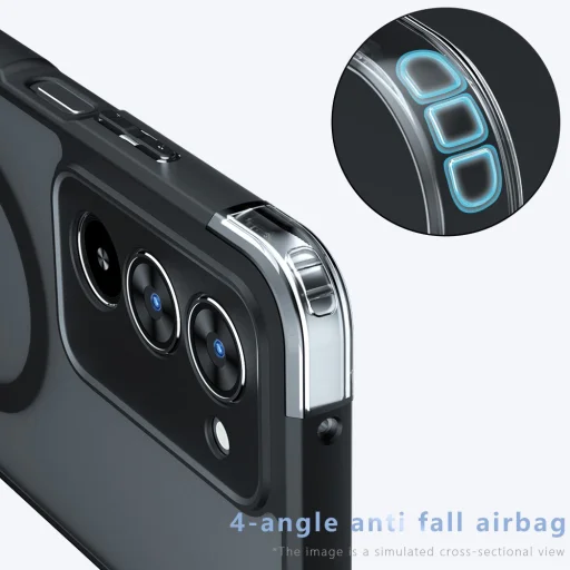 Xiaomi Redmi 15 4G / Redmi 15 5G - Techsuit PureFrost MagSafe - Matt Fekete tok - 3