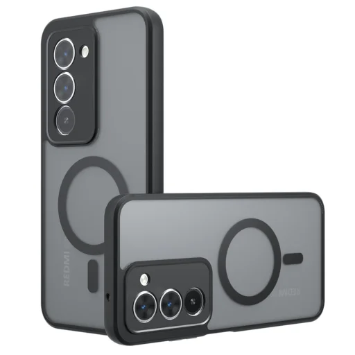 Xiaomi Redmi 15 4G / Redmi 15 5G - Techsuit PureFrost MagSafe - Matt Fekete tok - 1