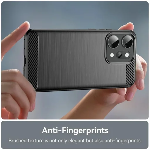 Oppo Reno14 Pro Fekete Techsuit - Carbon Silicone tok - 2