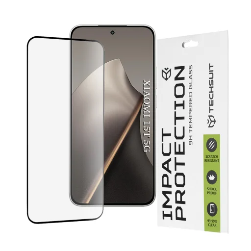 Xiaomi 15T Fekete Techsuit - 111D Teljes Fedésű / Teljes Ragasztású Üveg üvegfólia - 1