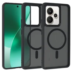 Full Matte Mag fliptok Realme 15/15 Pro 5G fekete tok