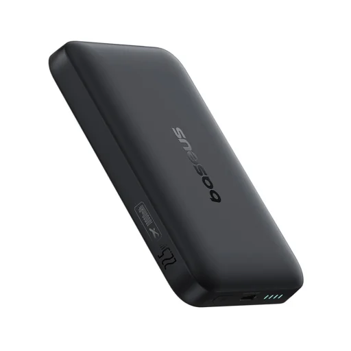  Baseus EnerFill FM11 Ultra-Mini 10000mAh 22.5W MagSafe Kompatibilis Power Bank Baseus Simple USB-C 20V/3A 30 cm Kábellel - Fekete - 5