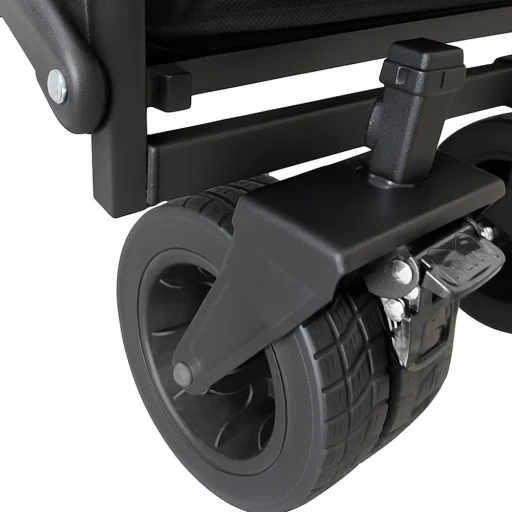  Wozinsky WZP-100 Összecsukható kerti kocsi széles kerekekkel, 100 kg-ig – fekete - 10