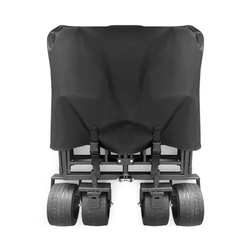  Wozinsky WZP-100 Összecsukható kerti kocsi széles kerekekkel, 100 kg-ig – fekete - 5