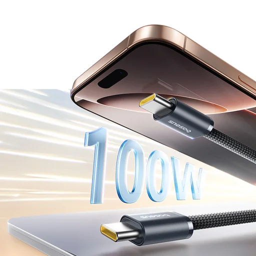 Baseus Dynamic 4 Pro Fast USB-C Kábel - USB-C 100W 1m - Fekete - 7