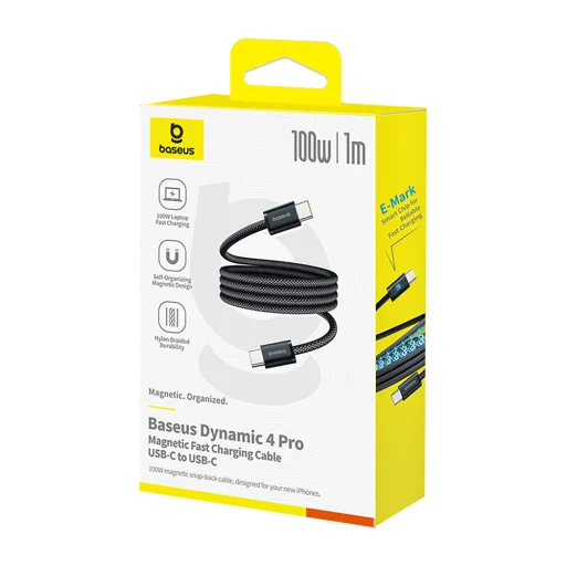 Baseus Dynamic 4 Pro Fast USB-C Kábel - USB-C 100W 1m - Fekete - 2