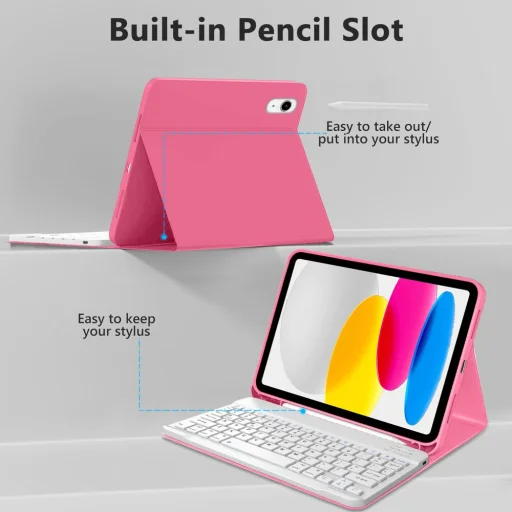 iPad 10.9” 2022 / 11” 2025 tok Tech-protect Sc Pen + Keyboard Magenta - 4
