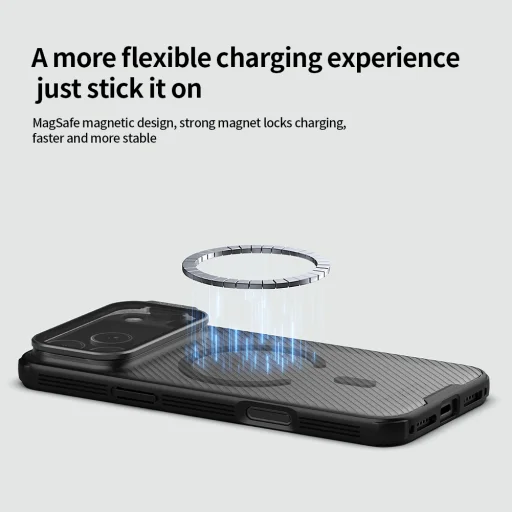 Nillkin CamShield Prop mágneses tok Apple iPhone 17 Pro Max átlátszó fekete tok - 3