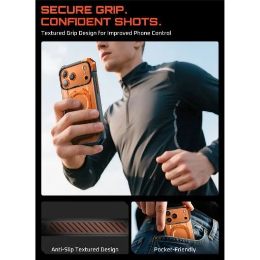 iPhone 17 Pro Supcase Ub Grip Mag Magsafe tok Átlátszó/Korall - 7