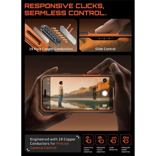 iPhone 17 Pro Max Supcase Ub Grip Pro Mag Magsafe tok Átlátszó/korall - 6