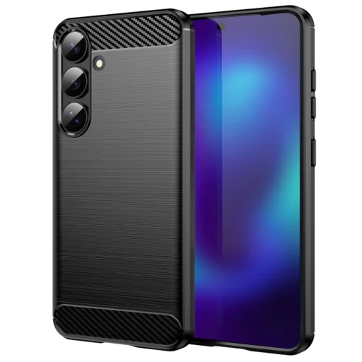 Samsung Galaxy S26 Fekete Techsuit Carbon Silicone tok - 1