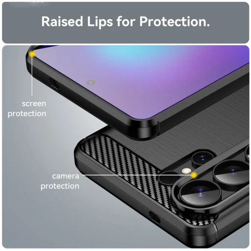 Xiaomi 17 Fekete Techsuit Carbon Silicone tok - 5