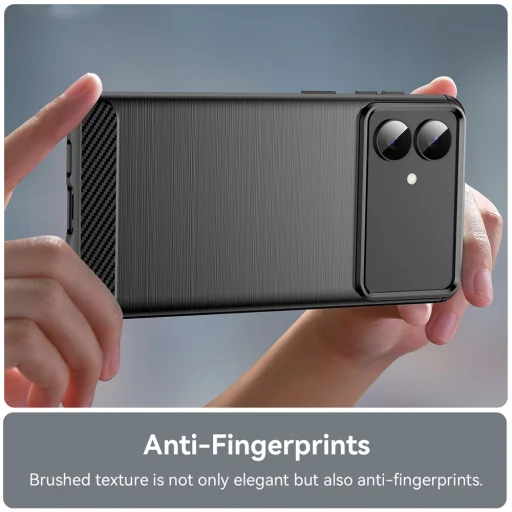 Samsung Galaxy S26 Edge Fekete Techsuit Carbon Silicone tok - 4