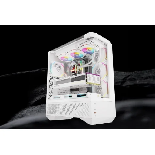 DarkFlash DY460 Fehér Számítógépház 4 ARGB Ventilátorral - 11