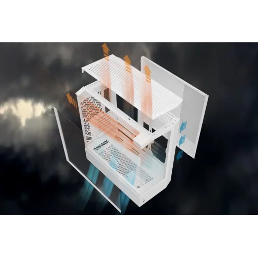 DarkFlash DY460 Fehér Számítógépház 4 ARGB Ventilátorral - 12