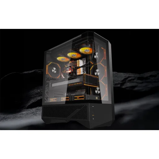 Darkflash DY460 számítógépház Fekete 4 ARGB ventilátorral - 10