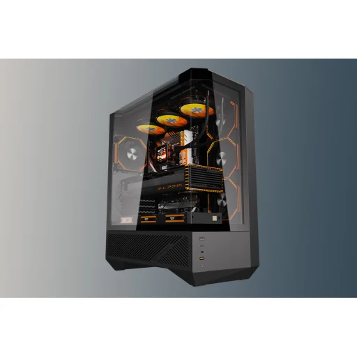 Darkflash DY460 számítógépház Fekete 4 ARGB ventilátorral - 14