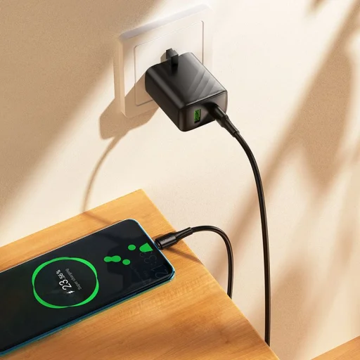 USB-C - USB-C Hoco 3A 60W 1 m X120 fekete Kábel - 4