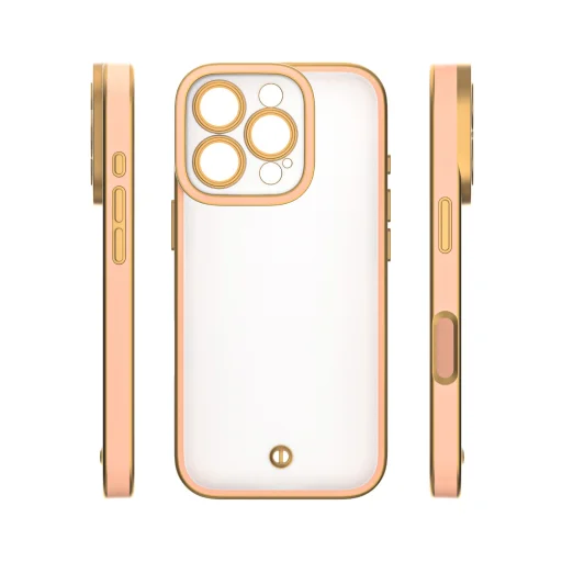 iPhone 13 tok Selymes Arany tok rózsaszín - 4