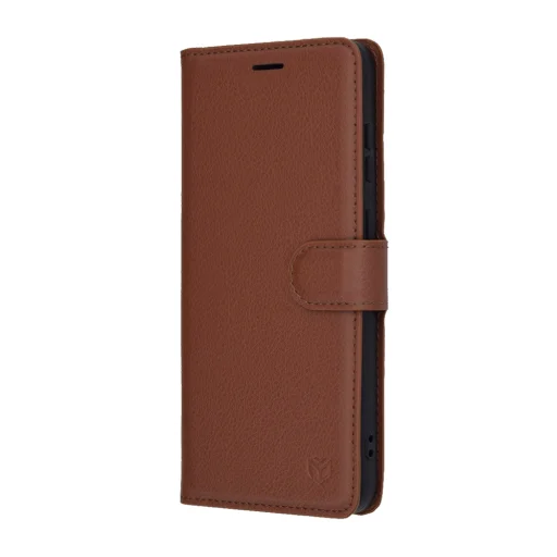 Samsung Galaxy S25 FE Barna Techsuit - Leather Folio tok - 4