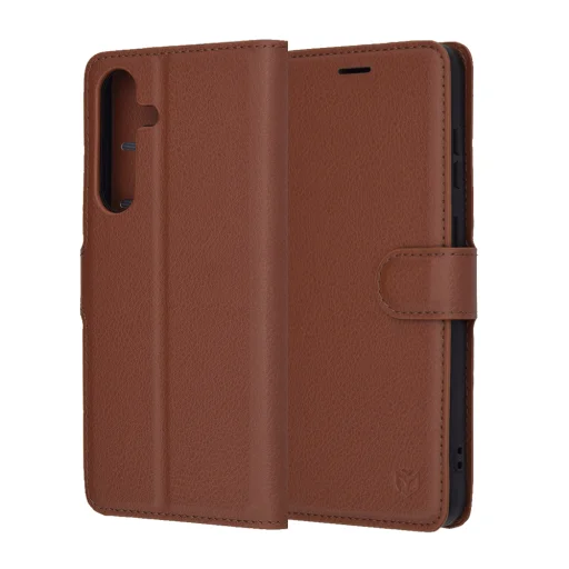 Samsung Galaxy S25 FE Barna Techsuit - Leather Folio tok - 6