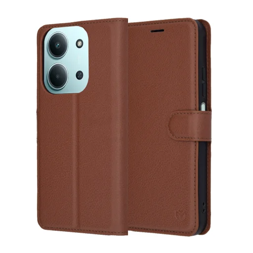 Xiaomi Redmi 15C 4G / Redmi 15C 5G Barna Techsuit Leather Folio tok - 1