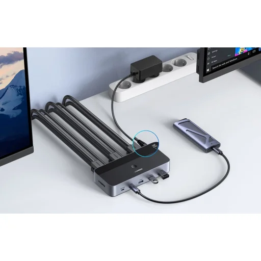 Ugreen AK500 HDMI Két Monitoros KVM Kapcsoló, 2 Bemenet 2 Kimenet - 2