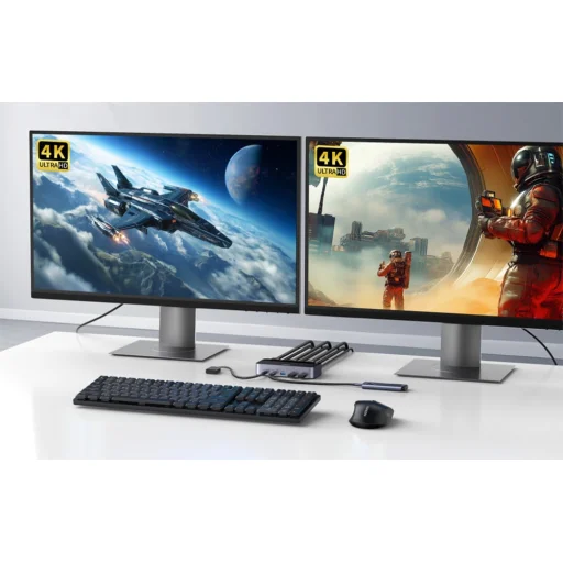 Ugreen AK500 HDMI Két Monitoros KVM Kapcsoló, 2 Bemenet 2 Kimenet - 3