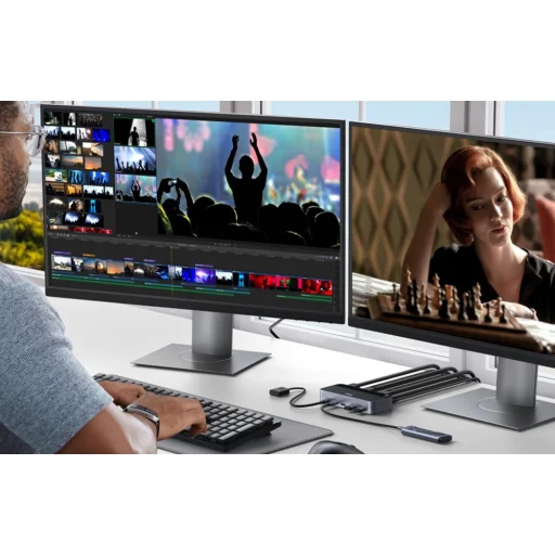 Ugreen AK500 HDMI Két Monitoros KVM Kapcsoló, 2 Bemenet 2 Kimenet - 4