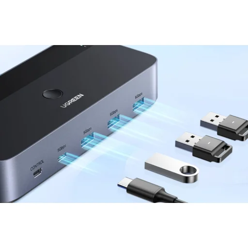 Ugreen AK500 HDMI Két Monitoros KVM Kapcsoló, 2 Bemenet 2 Kimenet - 5