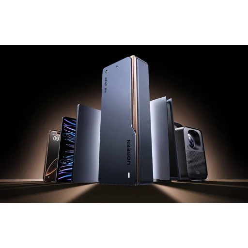 Ugreen D703 M.2 NVMe SSD ház, USB4 (szürke) - 9