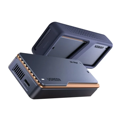 Ugreen D703 M.2 NVMe SSD ház, USB4 (szürke) - 3