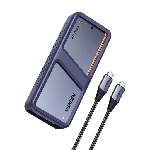 Ugreen D703 M.2 NVMe SSD ház, USB4 (szürke) - 1