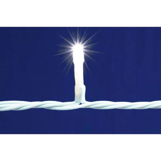 Home DLFJ 400/WH LED-es fényfüggöny, 10 m / 400 db hidegfehér LED, állófényű, fehér vezeték, sorolható, kül- és beltéri kivitel - 1