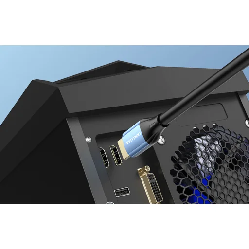 HDMI 2.0 Kábel Vention ALHSL, 10m, 4K 30Hz, 28 AWG (Kék) - 6