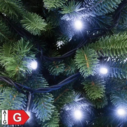 Home KSI 100/WH LED-es fényfüzér, 10 m / 100 db hidegfehér LED, állófényű, fekete vezeték, kül- és beltéri kivitel - 1